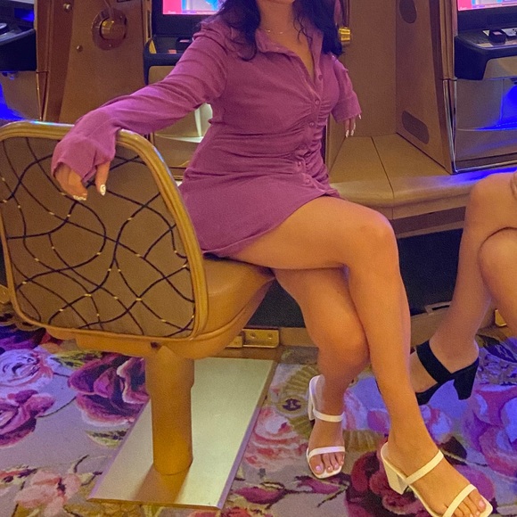 With Jéan Andy Button Up Dress Magenta - Picture 4 of 4